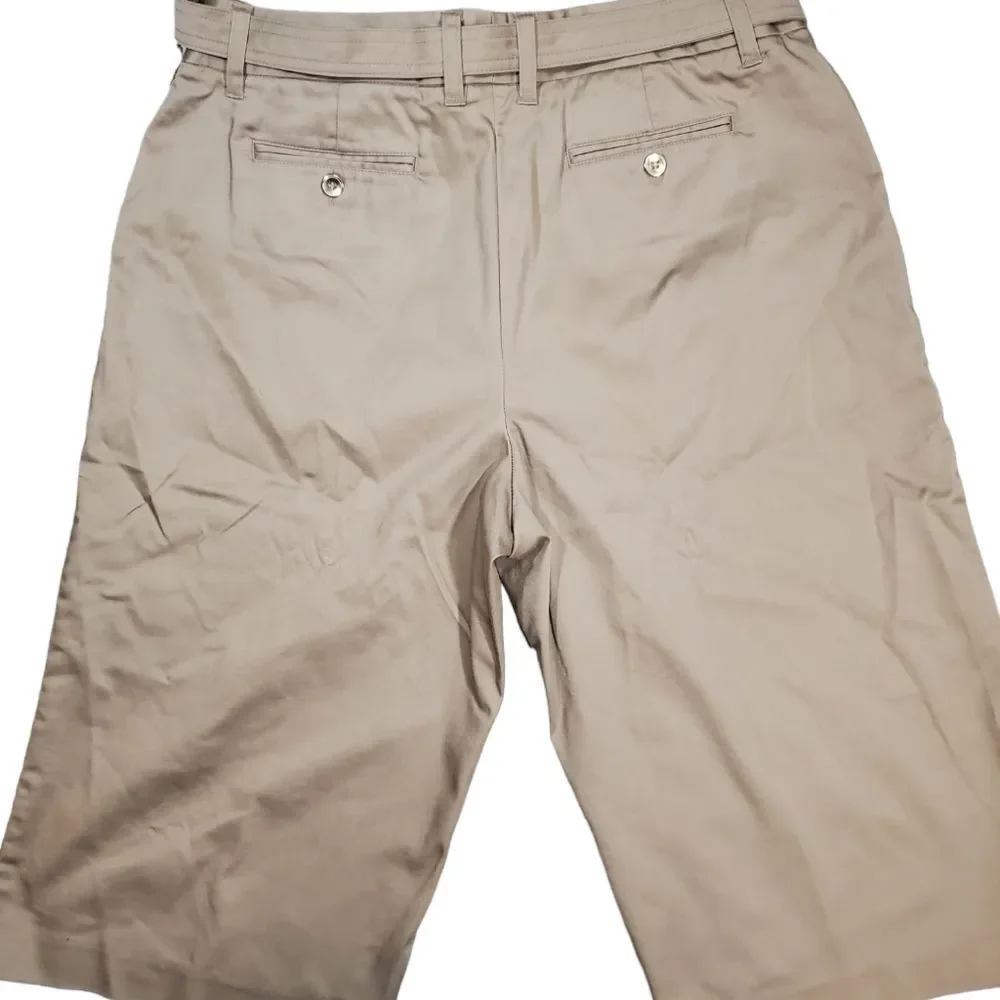 ALFANI khaki Bermuda belted shorts 14